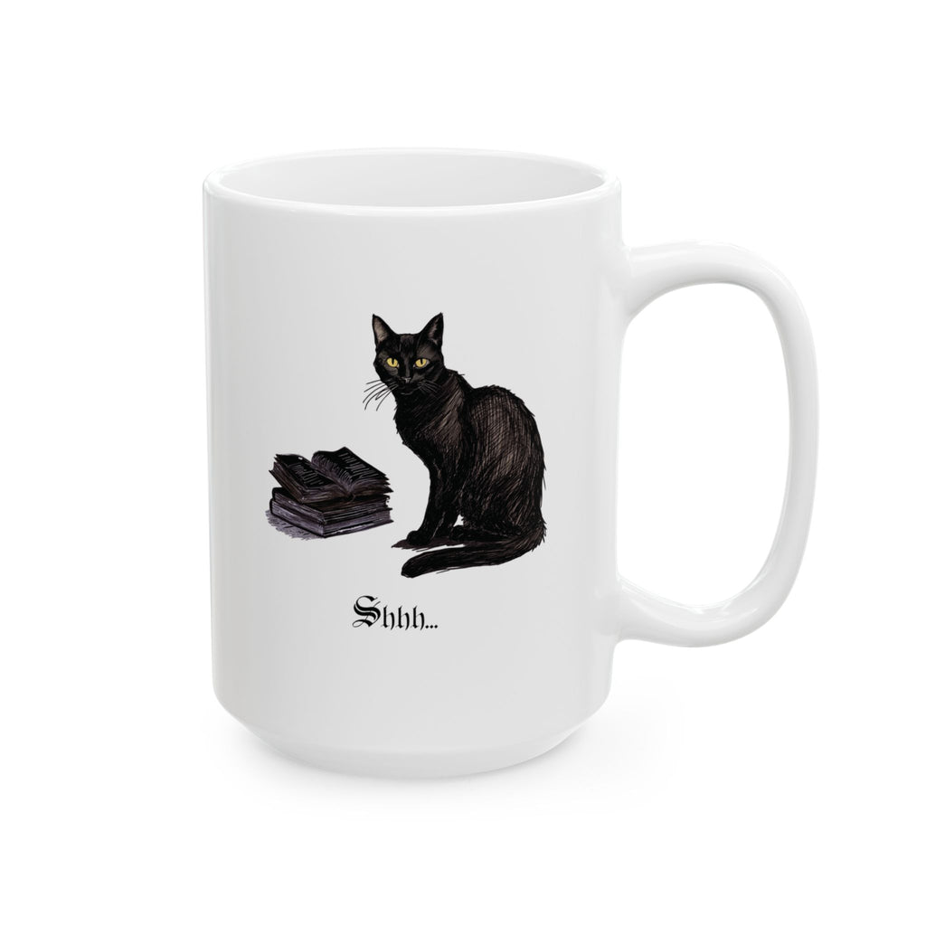 Black Cat Mug "Shhh"