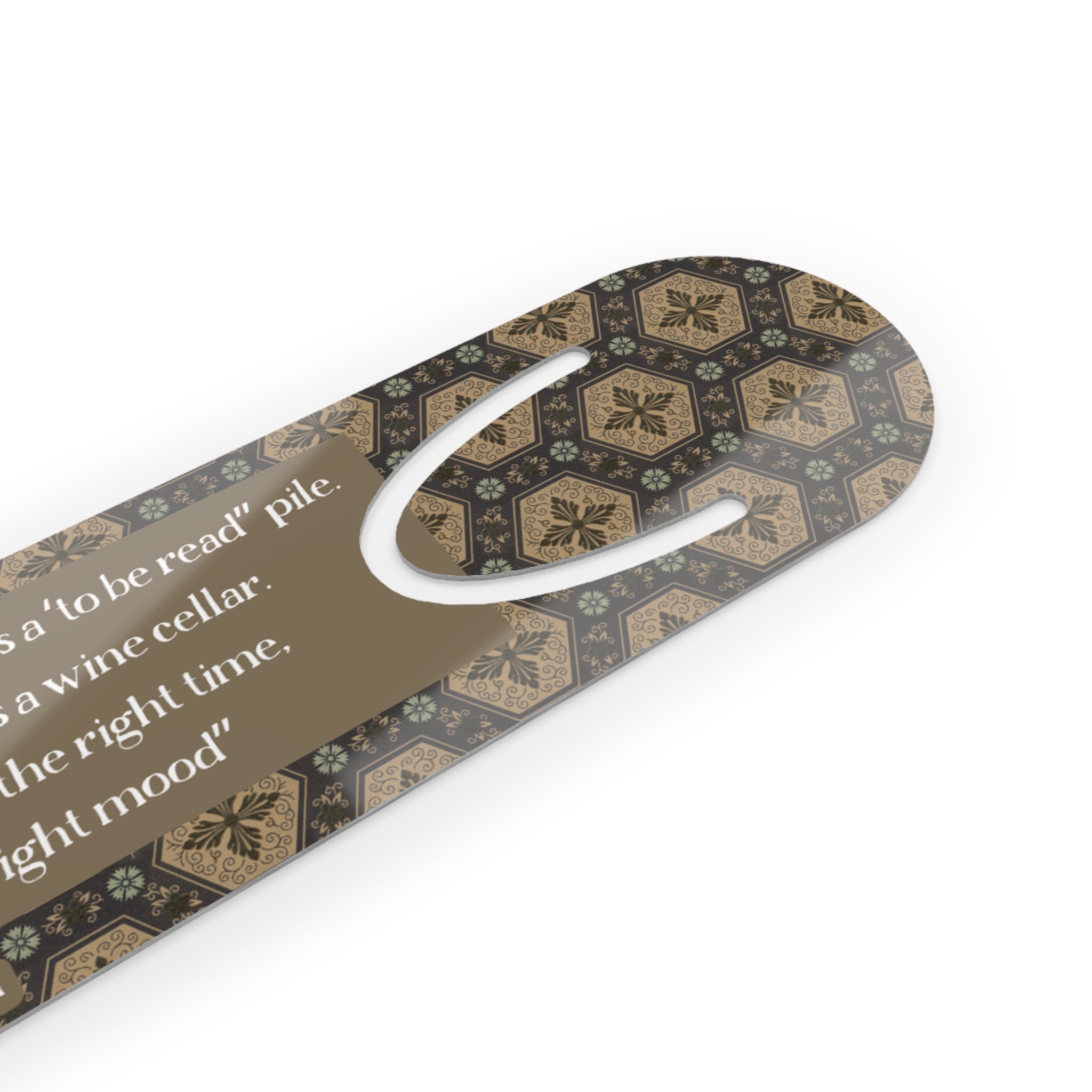 Book Quote Vintage Pattern Bookmark | Metal Page Marker