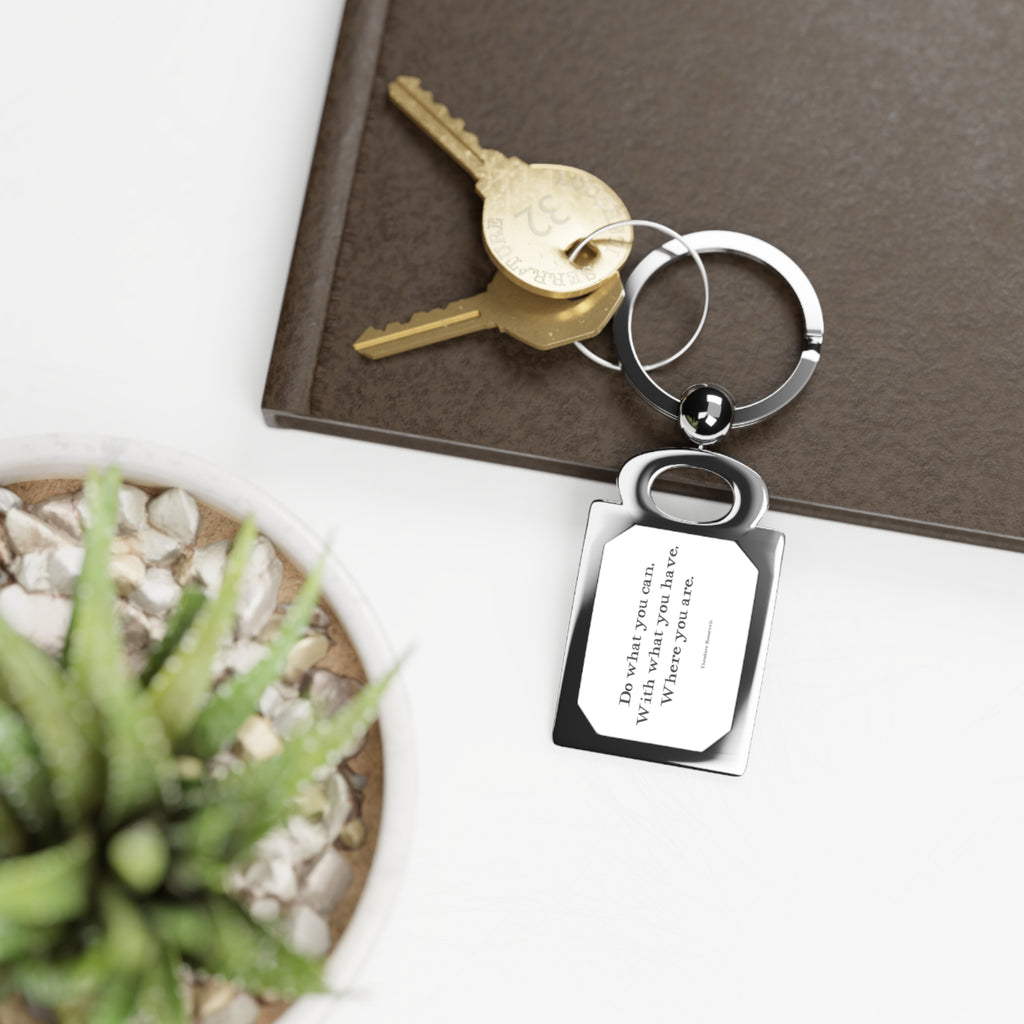 Inspirational Quote Rectangle Photo Keyring | Custom Photo Keychain