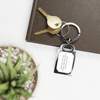 Inspirational Quote Rectangle Photo Keyring | Custom Photo Keychain