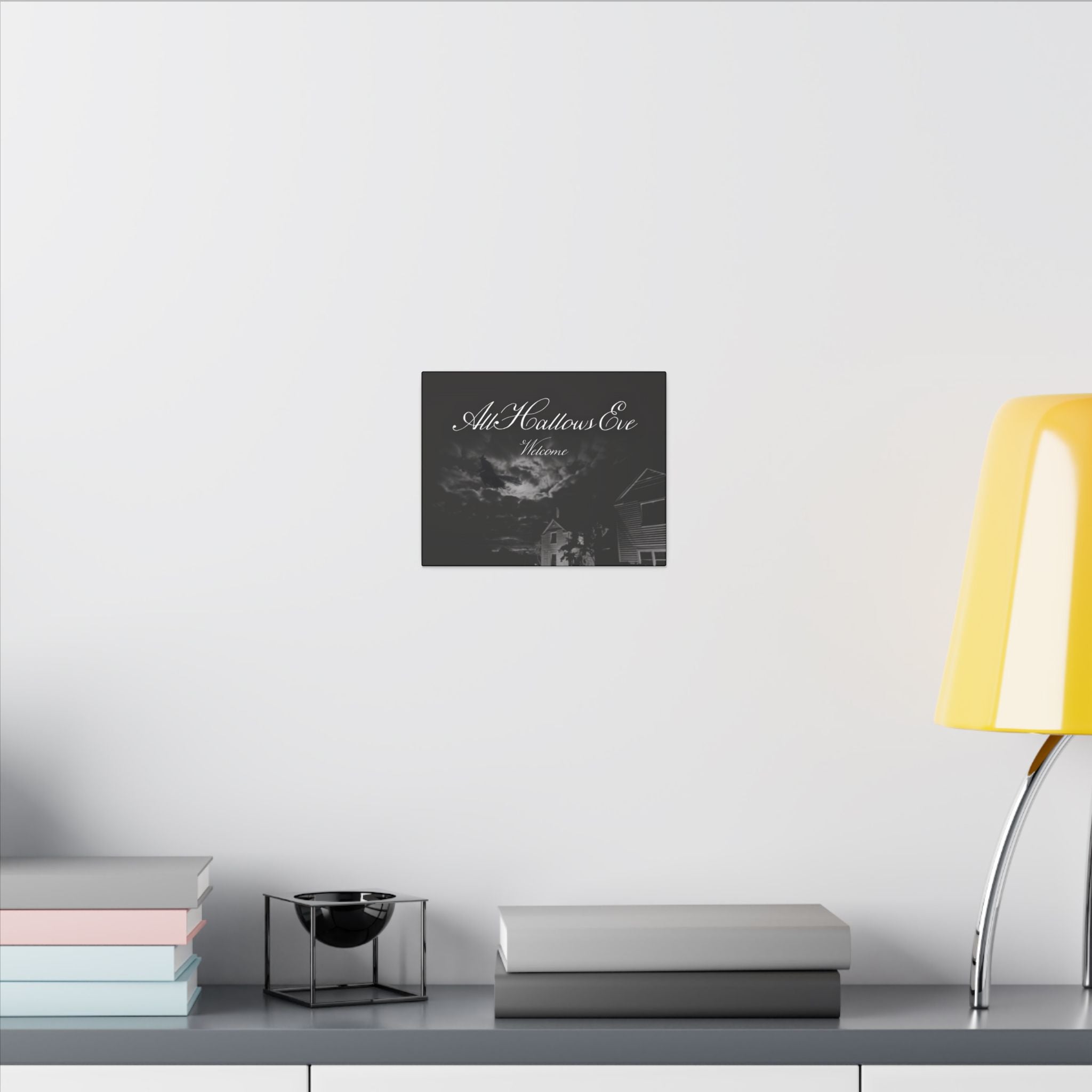All Hallows Eve Welcome Canvas