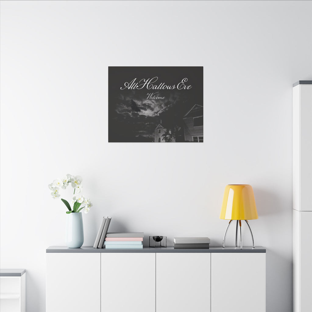 All Hallows Eve Welcome Canvas
