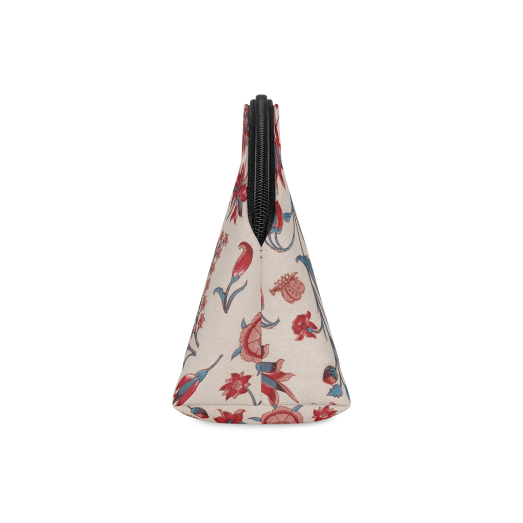 Floral Quote 'There Is A Kind Of Beauty In Imperfection' Makeup Bag | Floral Cosmetic Pouch