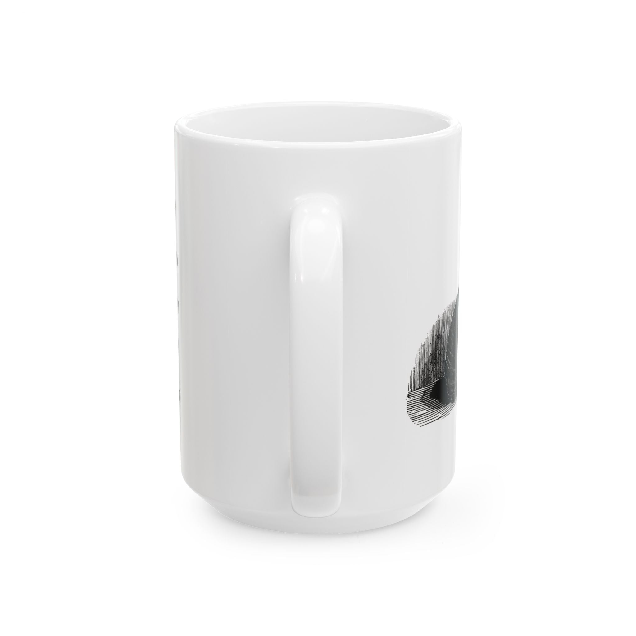 Vintage Black Cat Mug "Meow"