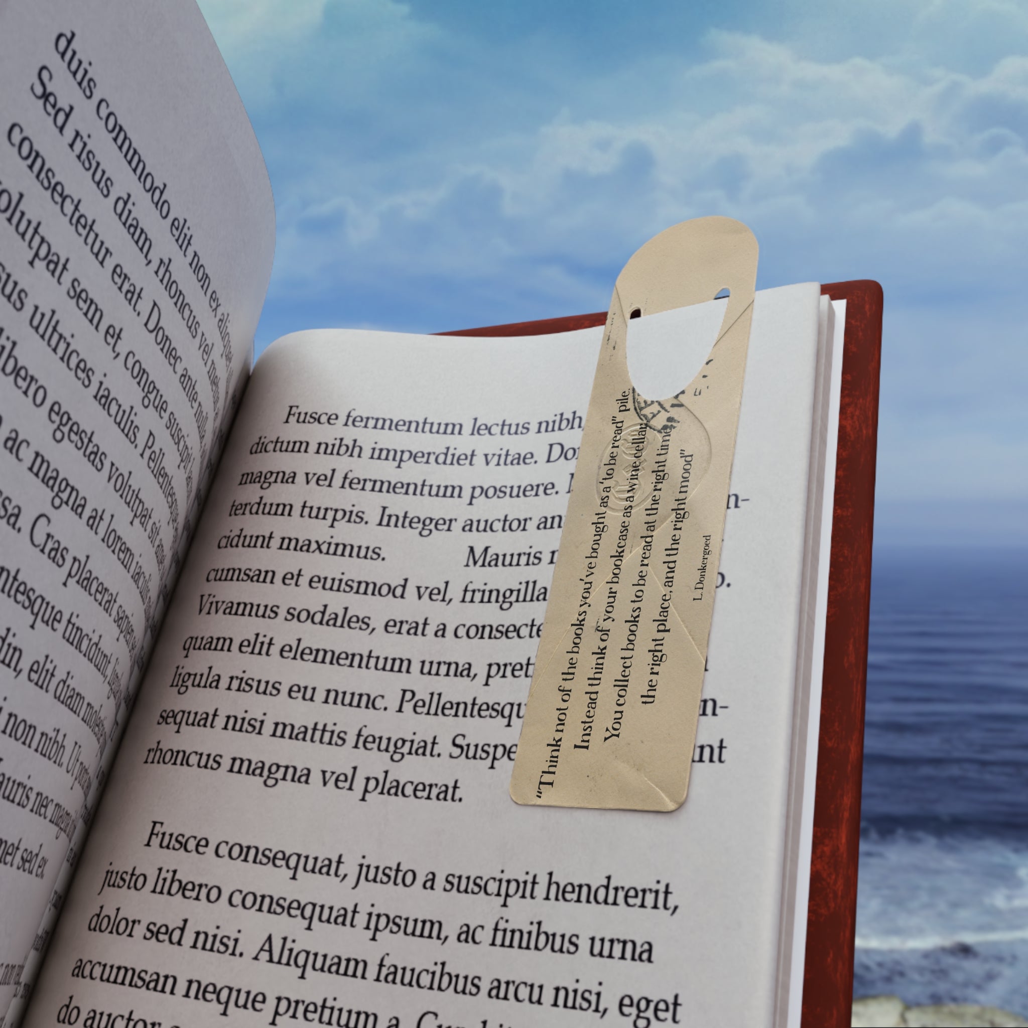 Vintage Letter Quote Bookmark | Metal Corner Bookmark
