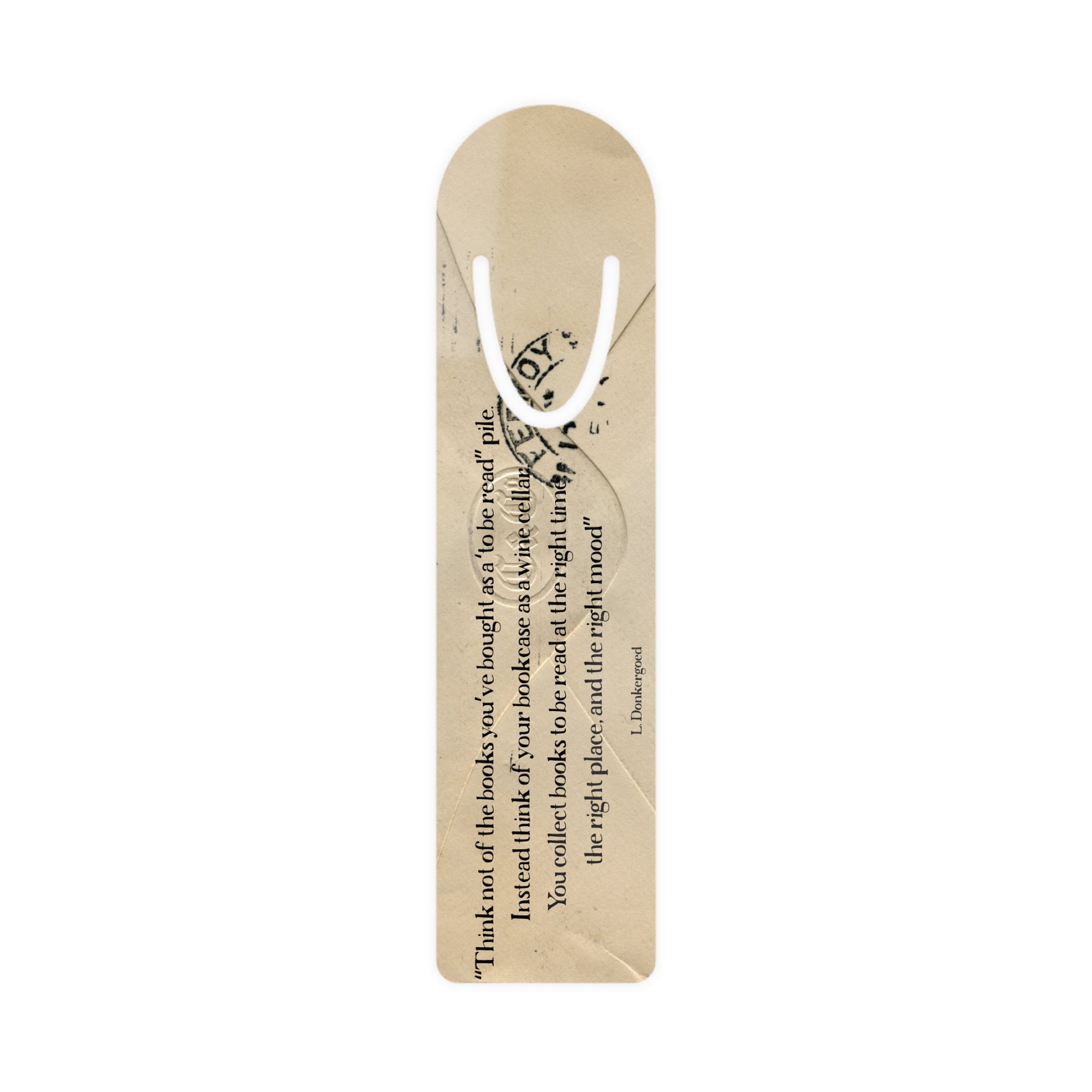 Vintage Letter Quote Bookmark | Metal Corner Bookmark