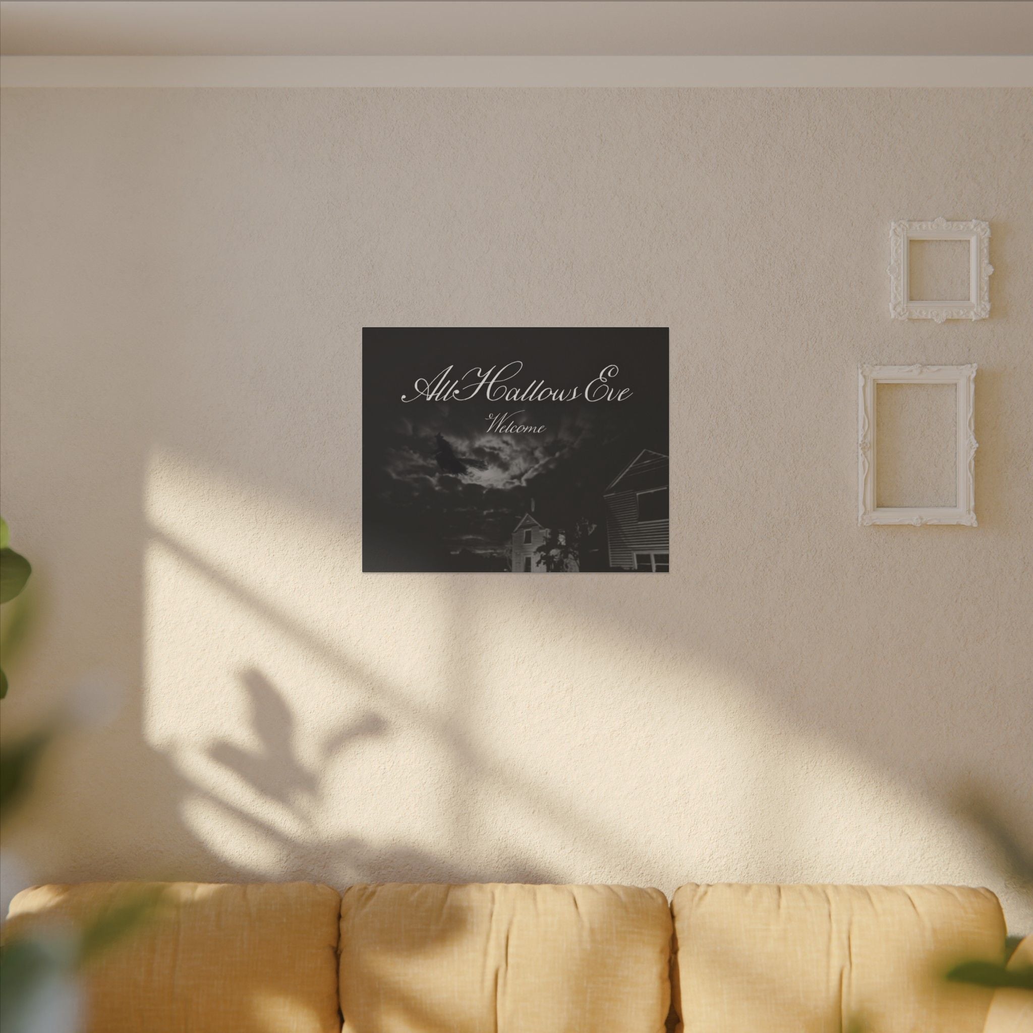 All Hallows Eve Welcome Canvas