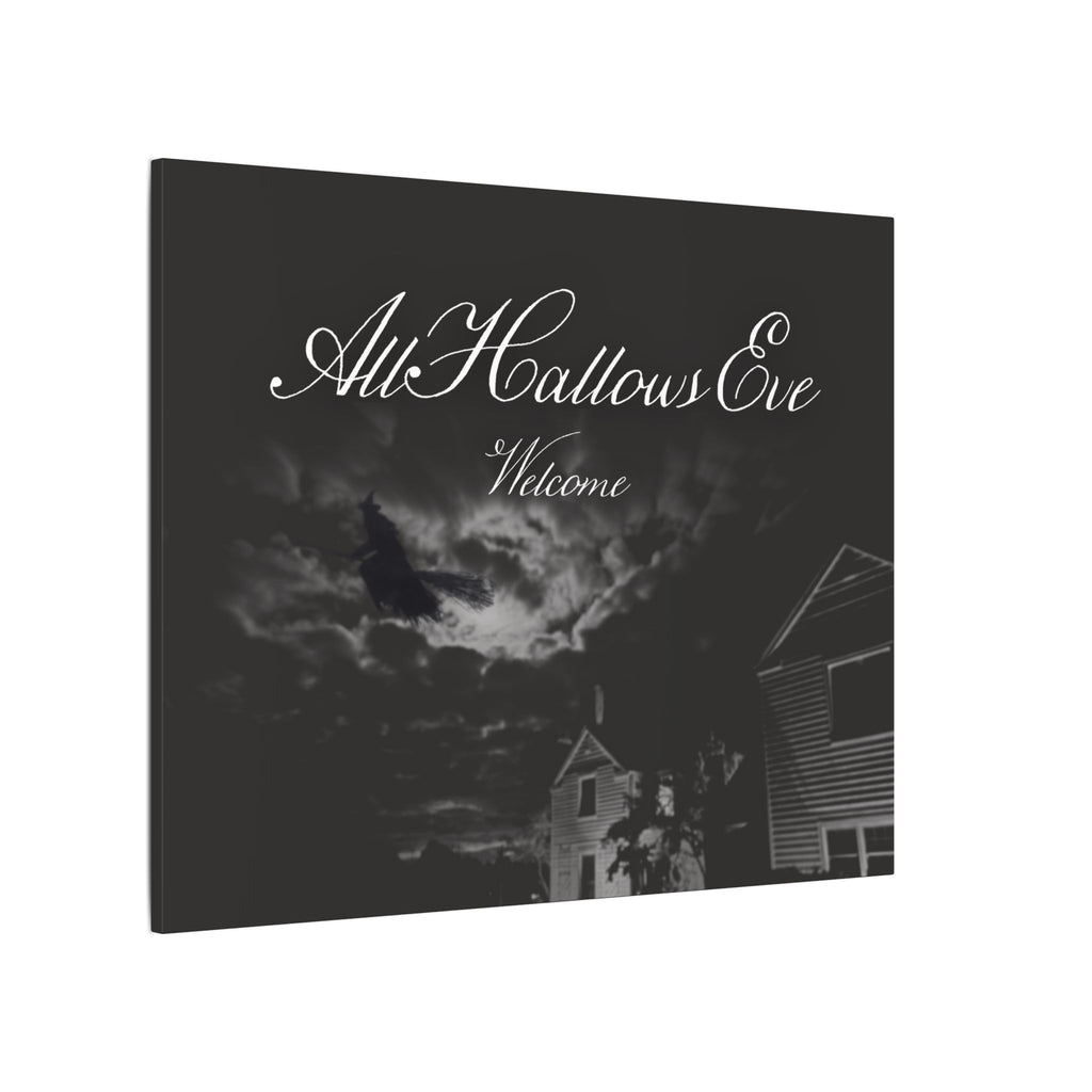 All Hallows Eve Welcome Canvas