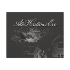 All Hallows Eve Welcome Canvas — Gothic Halloween Wall Art - GreyDoor Goods