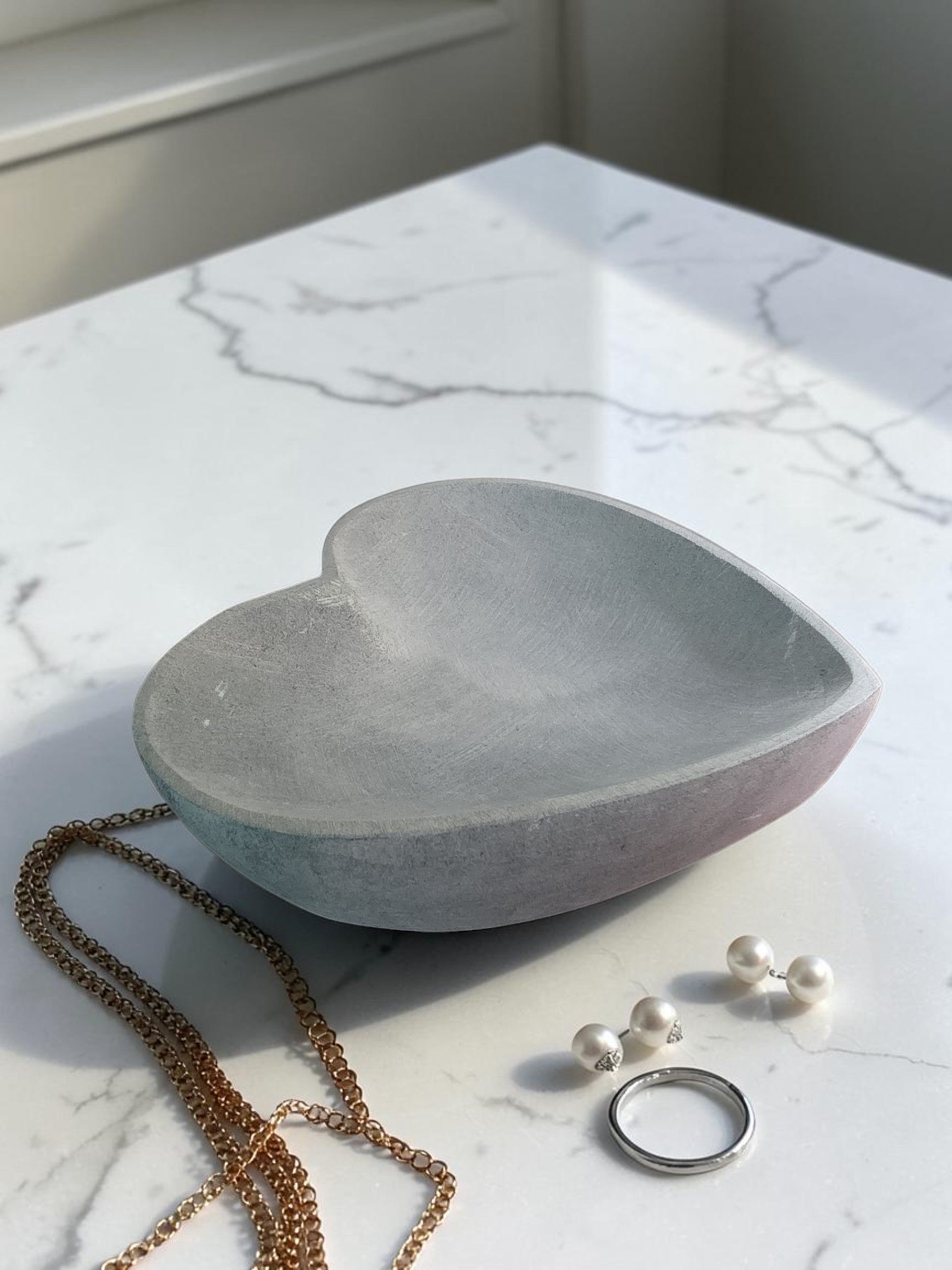 Marble Heart Tray