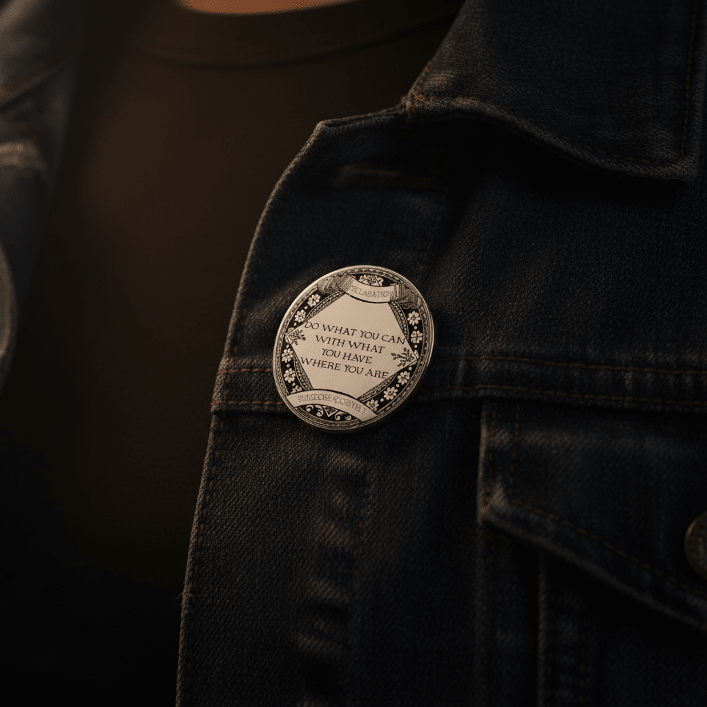 Roosevelt Pin — Vintage Quote Button Pin | Do What You Can - GreyDoor Goods